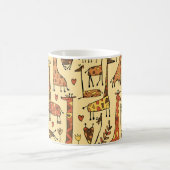 Giraffe Sketch, Spaß Nahtloses Design. Kaffeetasse (Mittel)