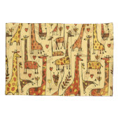 Giraffe Sketch, Spaß Nahtloses Design. Kissenbezug (Rückseite)