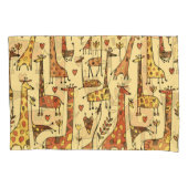 Giraffe Sketch, Spaß Nahtloses Design. Kissenbezug (Vorderseite)