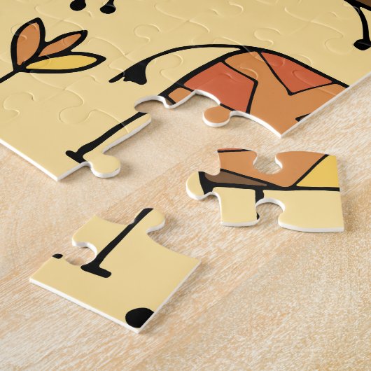 Giraffe Sketch, Spaß Nahtloses Design. Puzzle (Seite)