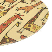 Giraffe Sketch, Spaß Nahtloses Design. Schneidebrett (Ecke)