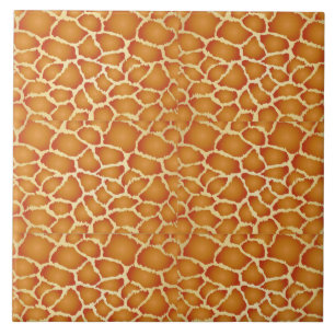 Giraffe Skin Golden Brown Texture Fliese