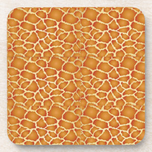 Giraffe Skin Golden Brown Texture Getränkeuntersetzer