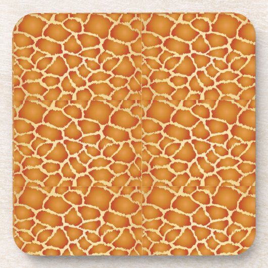 Giraffe Skin Golden Brown Texture Getränkeuntersetzer (Vorderseite)