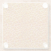 Giraffe Skin Golden Brown Texture Glasuntersetzer (Rückseite)