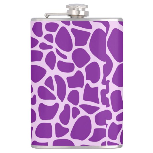 Giraffe Skin Lila Texture-23324 Flachmann (Vorderseite)