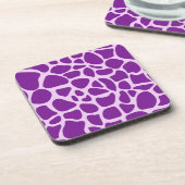 Giraffe Skin Lila Texture-23324 Getränkeuntersetzer (Linke Seite)