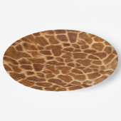 Giraffe Skin Pappteller (Schrägansicht)