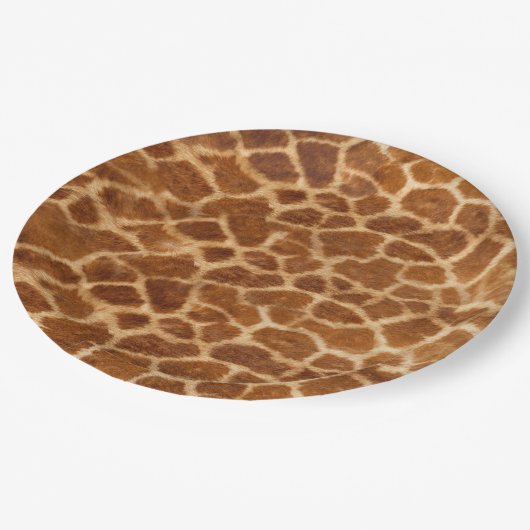 Giraffe Skin Pappteller (Schrägansicht)