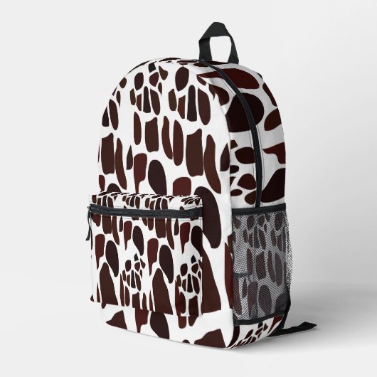 Giraffe Skin Pattern Bedruckter Rucksack (Rückseitige Ecke Rechts)