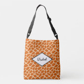 Giraffe Skin Pattern Exotic Wildlife Tragetaschen Mit Langen Trägern (Rückseite)