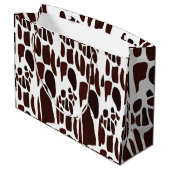 Giraffe Skin Pattern Große Geschenktüte (Rückseite Schrägansicht)