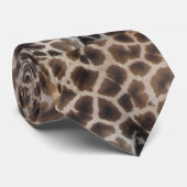 Giraffe Skin Pattern Neck Tie Krawatte (Gerollt)