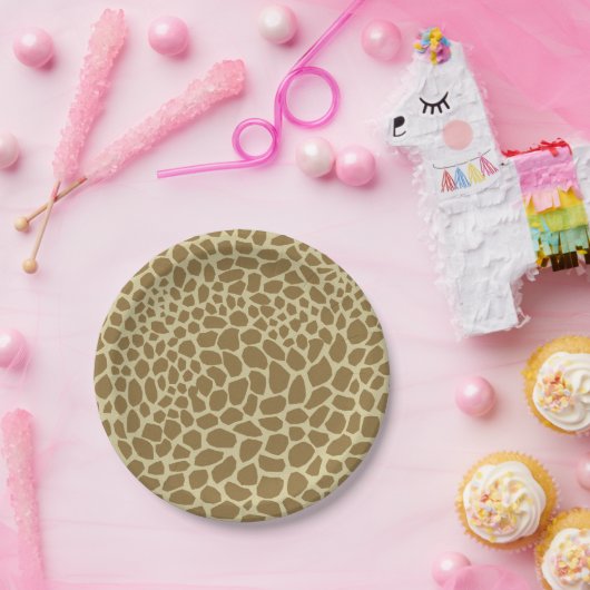 Giraffe Skin Pattern Pappteller (Party)