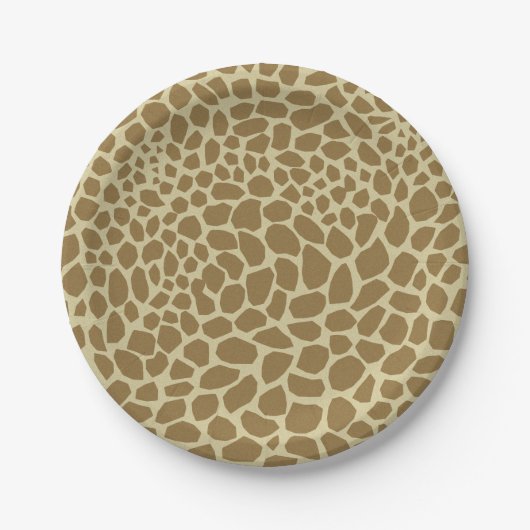 Giraffe Skin Pattern Pappteller (Vorderseite)