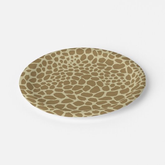 Giraffe Skin Pattern Pappteller (Schrägansicht)