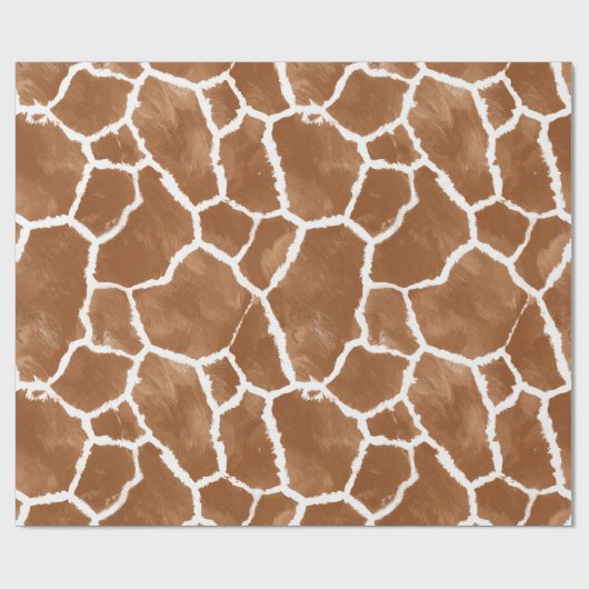 Giraffe Skin Pattern Saddle Brown ID1152 Geschenkpapier (Flach)