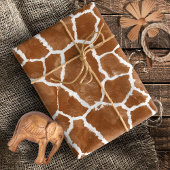 Giraffe Skin Pattern Saddle Brown ID1152 Geschenkpapier