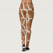 Giraffe Skin Pattern Saddle Brown ID1152 Leggings (Rückseite)