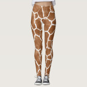 Giraffe Skin Pattern Saddle Brown ID1152 Leggings (Vorderseite)