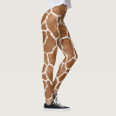 Giraffe Skin Pattern Saddle Brown ID1152 Leggings (Rechts)