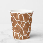 Giraffe Skin Pattern Saddle Brown ID1152 Pappbecher (Rückseite)