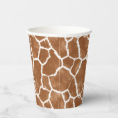 Giraffe Skin Pattern Saddle Brown ID1152 Pappbecher (Rechts)