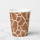 Giraffe Skin Pattern Saddle Brown ID1152 Pappbecher (Vorderseite)
