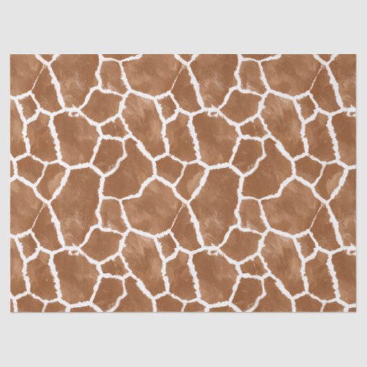 Giraffe Skin Pattern Saddle Brown ID1152 Seidenpapier (Vorderseite)