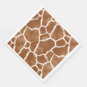 Giraffe Skin Pattern Saddle Brown ID1152 Serviette (Ecke)