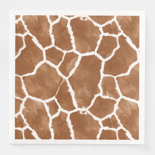 Giraffe Skin Pattern Saddle Brown ID1152 Serviette (Vorderseite)