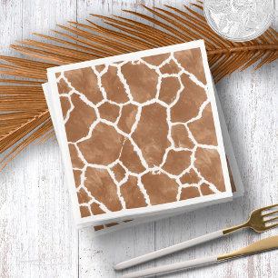 Giraffe Skin Pattern Saddle Brown ID1152 Serviette