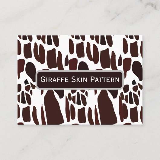 Giraffe Skin Pattern Visitenkarte (Vorderseite)