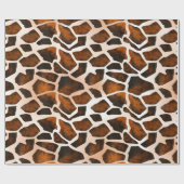 Giraffe Skin Pattern Wrapping Paper Geschenkpapier (Flach)