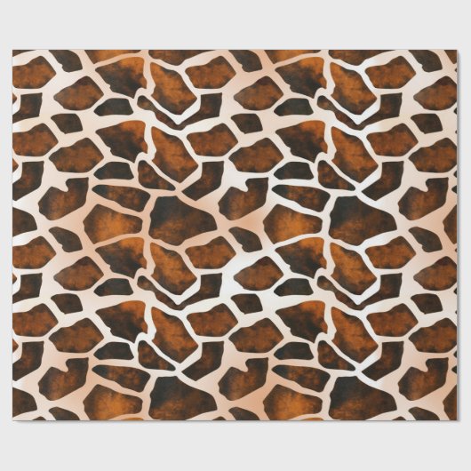 Giraffe Skin Pattern Wrapping Paper Geschenkpapier (Flach)