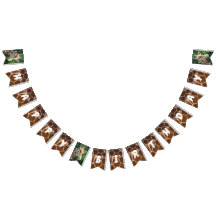 Giraffe & Skin Print Happy Birthday Bunting Flag