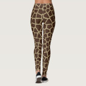 Giraffe Skin Print Texture Brown Hintergrund-6524 Leggings (Rückseite)