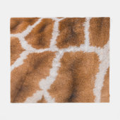 Giraffe Skin: Realistische Tiertextur Fleecedecke (Vorderseite (Horizontal))