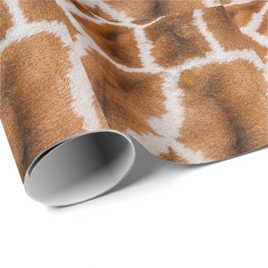 Giraffe Skin: Realistische Tiertextur Geschenkpapier (Rolleneckpunkt)