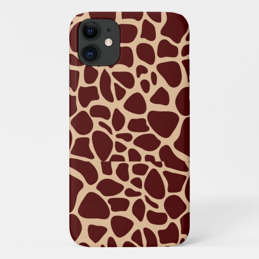 Giraffe Skin Texture Dark Brown Muster Case-Mate iPhone Hülle (Rückseite)