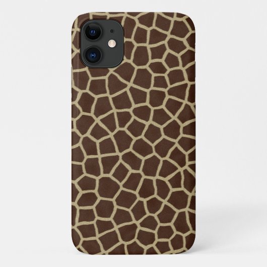 Giraffe Skin Texture Dark Brown Muster Case-Mate iPhone Hülle (Rückseite)