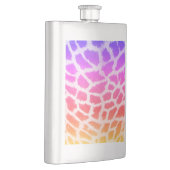 Giraffe Skin Texture Rainbow Color Pattern Flachmann (Rechts)