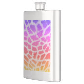 Giraffe Skin Texture Rainbow Color Pattern Flachmann (Links)
