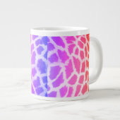 Giraffe Skin Texture Rainbow Color Pattern Jumbo-Tasse (Vorderseite Rechts)