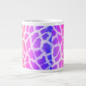 Giraffe Skin Texture Rainbow Color Pattern Jumbo-Tasse (Vorderseite)