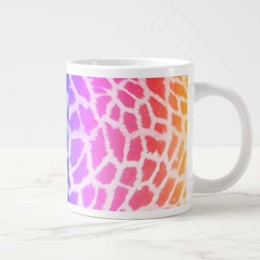 Giraffe Skin Texture Rainbow Color Pattern Jumbo-Tasse (Rechts)