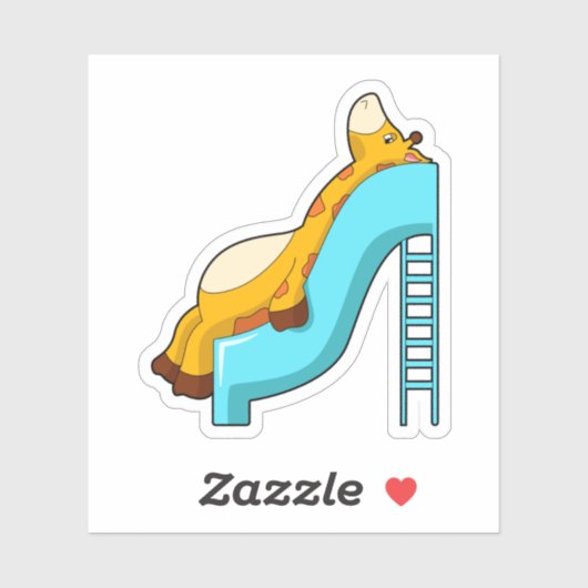 Giraffe Slide Aufkleber (Blatt)