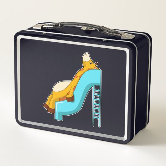 Giraffe Slide Metall Brotdose (Rückseite)