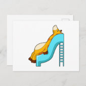 Giraffe Slide Postkarte (Vorne/Hinten)