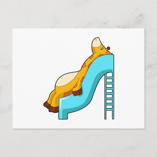 Giraffe Slide Postkarte (Vorderseite)